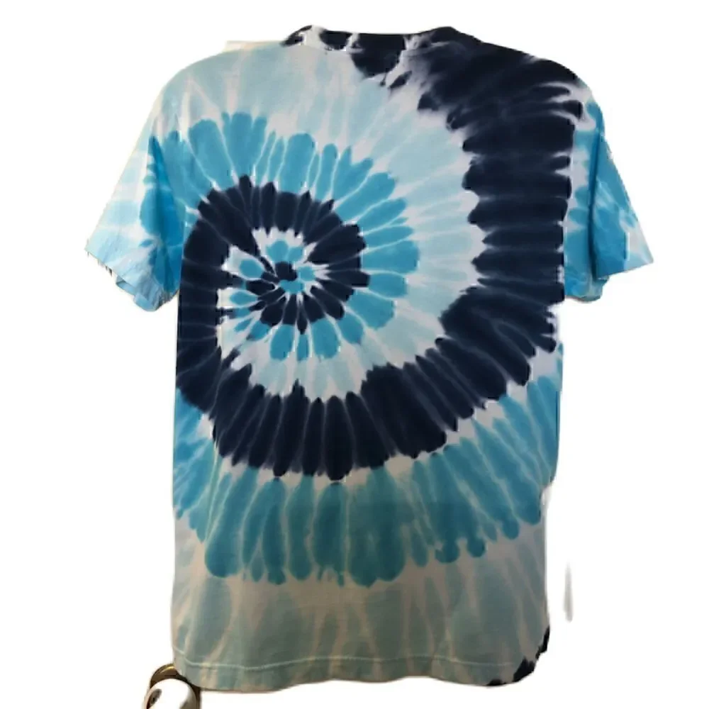 Blue Tie Dyed T-Shirt Men's Unisex Original Use Size Medium Retro Hippie Look